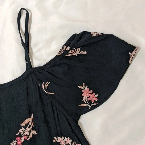 Billabong Summer Nights Top Floral Print, Color Black Size M - Picture 4 of 12